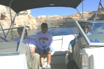 PICTURES/Boating On Lake Powell/t_Don, Arleen & Sharon in boat.jpg